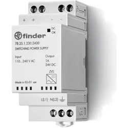 Finder, Systemstromversorgung, Netzteil DIN Serie 78, 25 W, 24 V