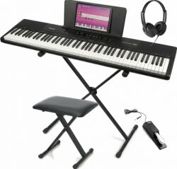 Digital Piano RhapsodyDP88 med bænk, pedal, hovedtelefon og stativ - Komplet pak