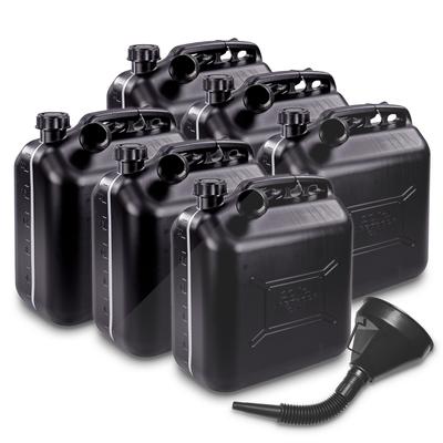 Proplus 6x Benzinkanister 20L Kunststoff schwarz UN-geprüft + Tri [Hersteller-Nr. 40371999]