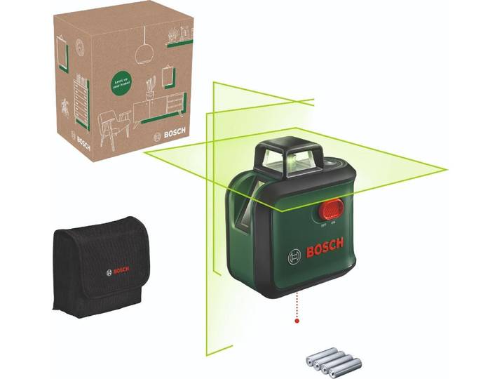 Laser Bosch AdvancedLevel 360 Line (3 lasers de ligne avec laser à 360° pour un alignement précis dans toute une pièce. Livré en boîte)