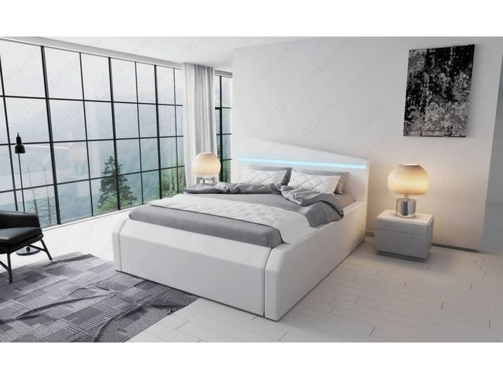Wasserbett Nelassa mit LED im Kopfteil
