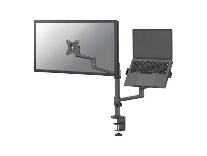 Neomounts DS20-425BL2 Monitorarm met laptophouder 17-27 - ruimtebesparend