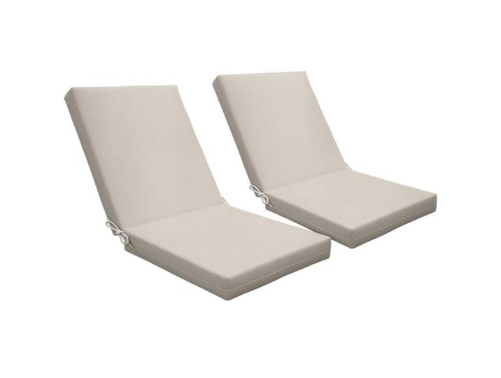 Outsunny - Lot de 2 coussins d'extérieur - Polyester - 112x51x8cm - Beige