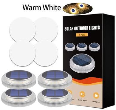 Smart Shopping Spot Solar Deck Step Lights IP68 Waterproof Solar Garden Lights For Stairs Patio Pathway Fence warm Whit