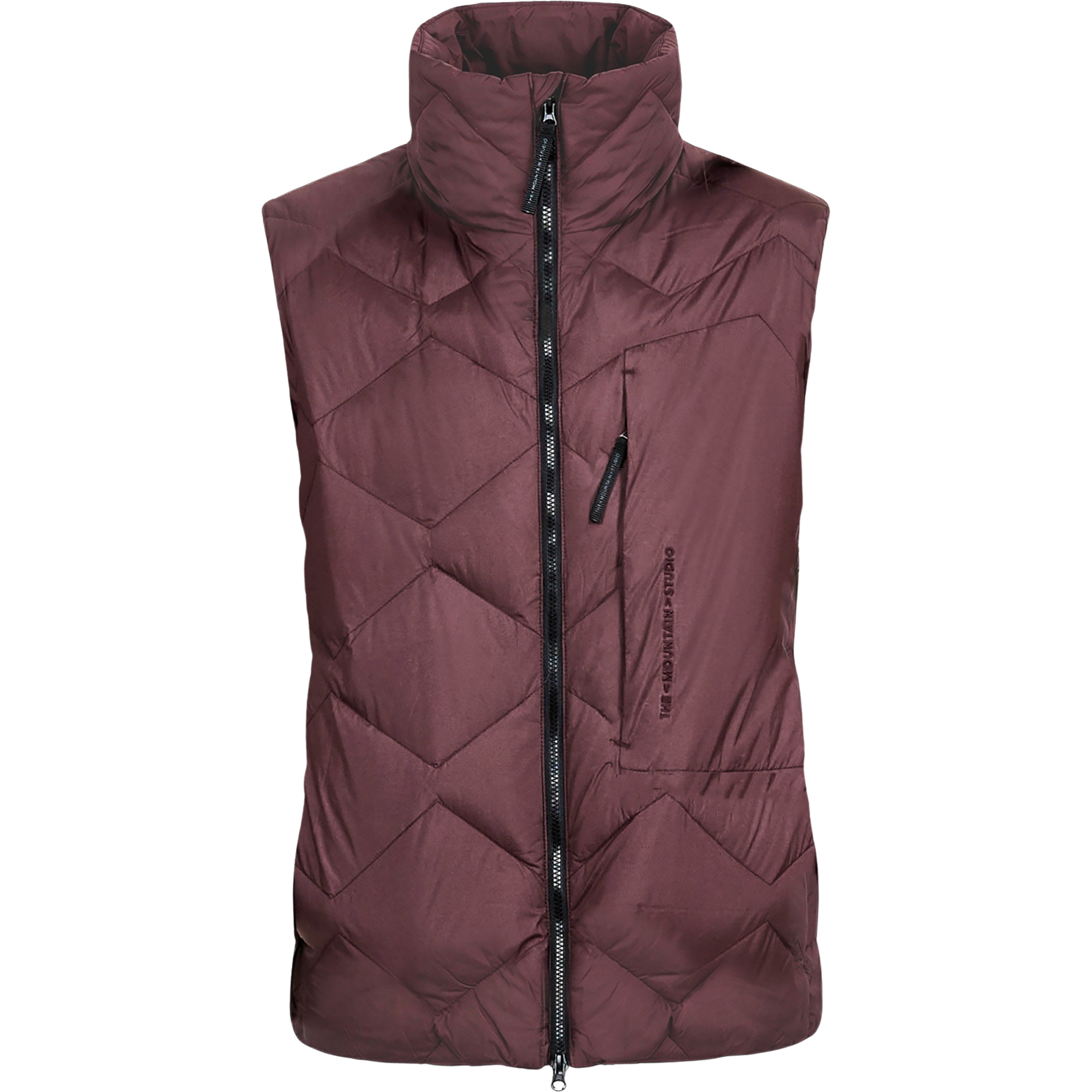 The Mountain Studio Ultralight Down Weste Damen Isolationswesten rot Größe S Skifahren Wasserabweisend Wasserabweisend