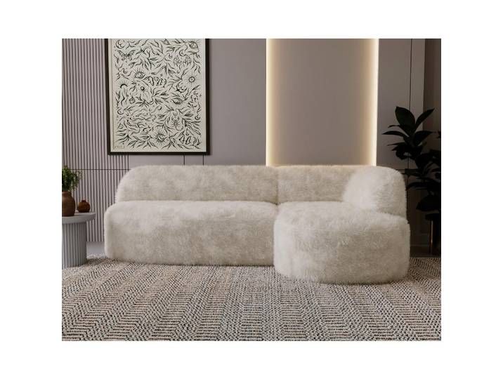 Livetastic Ecksofa Leila, Beige, Kunststoff, 3-Sitzer, 218x156 cm, Rücken echt, Wohnzimmer, Sofas & Couches, Wohnlandschaften