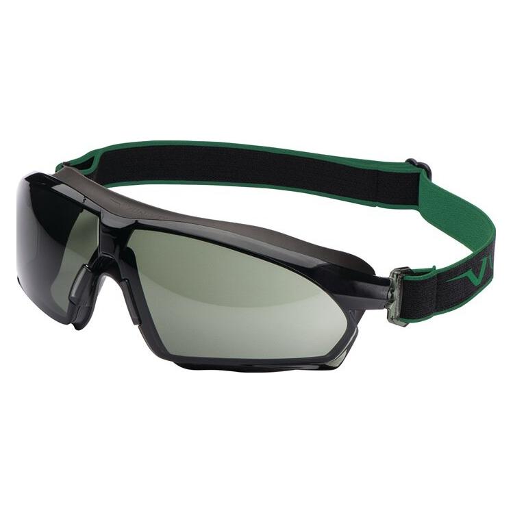 Univet Vollsichtschutzbrille 625 EN 166 EN 170 EN 172 Rahmen dunkelgrau,Scheibe grünG15 (625.03.01.05)