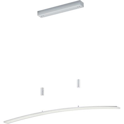 LED Pendelleuchte "DUAL", silber (aluminiumfarben eloxiert), 1, 1 Stk., HELL HÖLLISCH GUTES LICHT, Leuchten, B-Link Fernbedienung, CCT, Höhenverstellbar, LED Pendelleuchte