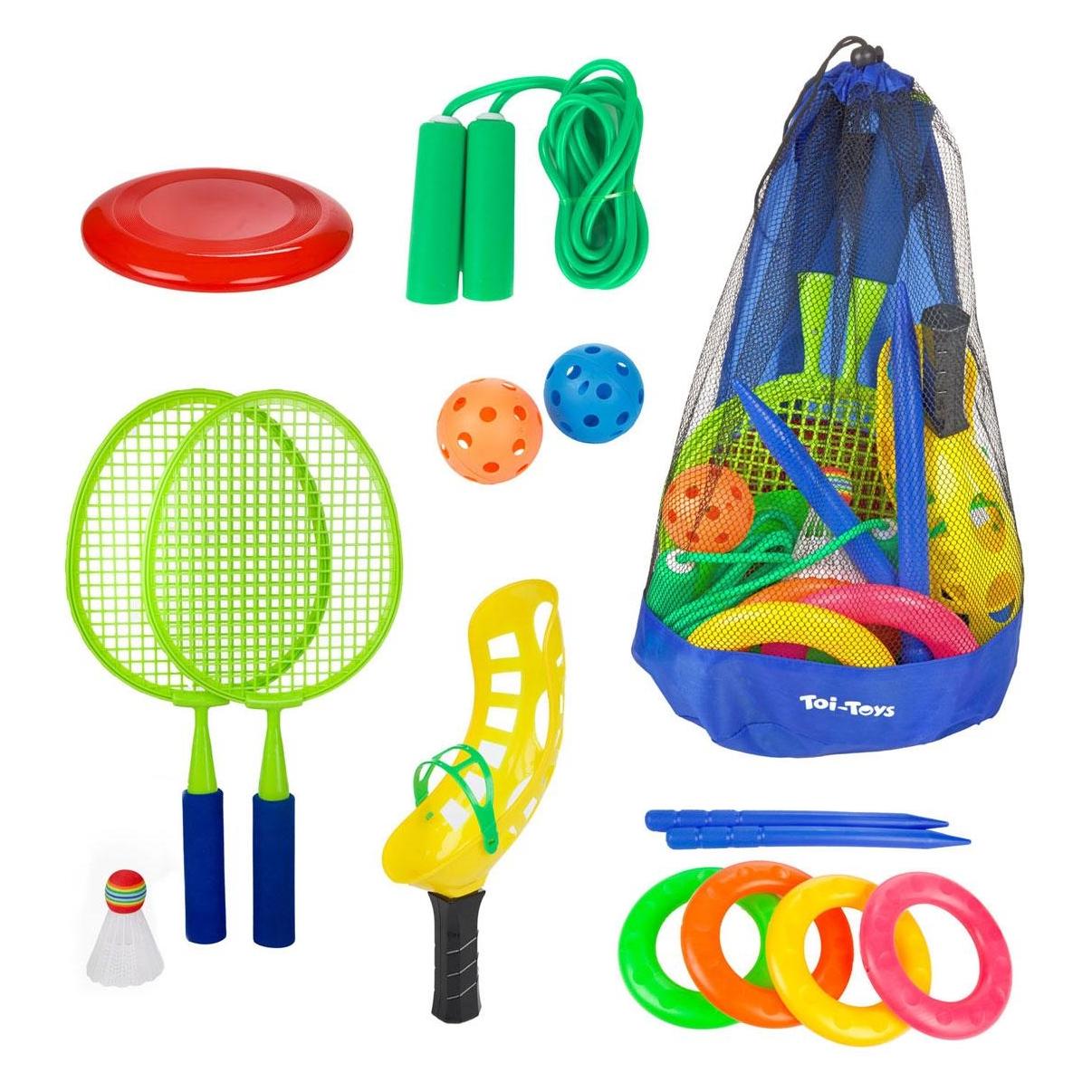 Toi-Toys Outdoor-Spielzeugset in Aufbewahrungstasche - 15-teilig. (68071251)