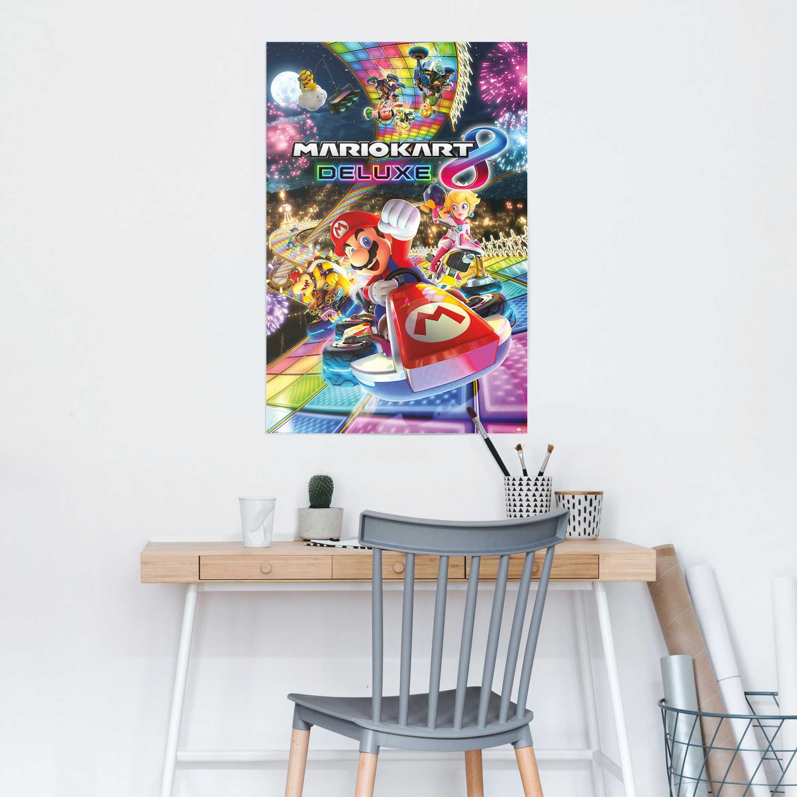 home24 Mario Kart 8 Poster - Deluxe papier - Meerdere kleuren - 61 x 92 cm