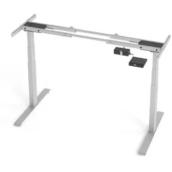 BaseLite Schreibtischgestell (elektrisch höhenverstellbar) »Base« T-Fuß ohne Tischplatte silber, 176.5x127 cm