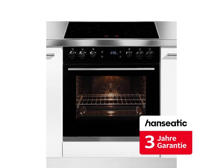 HANSEATIC Induktions Herd-Set HBCO7210A1+HI46074CA , Energieeffizienz: A+, schwarz, Herdsets, inkl. 3 Jahre Herstellergarantie, Induktions Herd-Set
