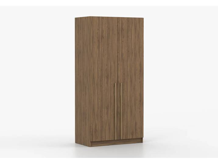 Drehtürenschrank ROSA III 2D 100 cm Nussbaum Nussbaum Gold