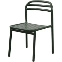 Stuhl Bliss Cane-line Aluminium dark green grün, Designer Johannes Foersom & Peter Hiort-Lorenzen, 52x77x56 cm