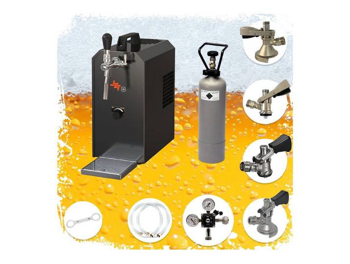 ich-zapfe Bierzapfanlage Komplett Set - Zapfanlage, Bierzapfanlage JET 30, Zapfkopf: Set alle, Zapfköpfe