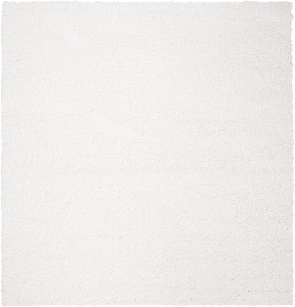 Mack + Milo Peake Shaggy Area Rug White Square 122 cm
