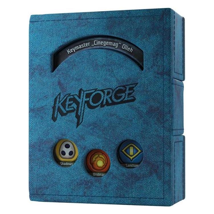 Gamegenic GGS20005 - KeyForge Deck Book Blue, Aufbewahrung für bis zu 3 gesleevte KeyForge-Decks (GGS20005)