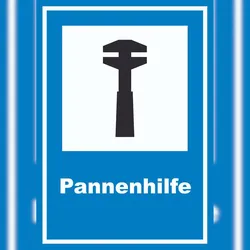 HB-Druck Pannenhilfe Schild A0 (841x1189mm)