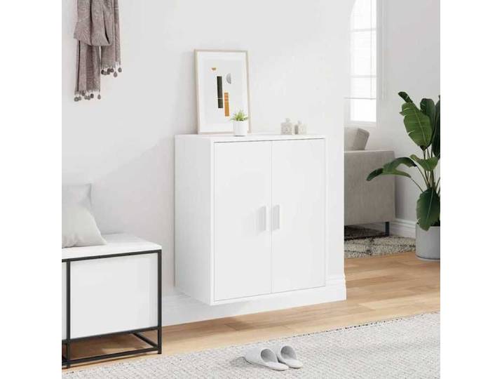 (SOLDES DEC)Armoire à chaussures - Avec rangement - Cabinet Anti-poussière - Blanc 60x35x70 cm Bois d'ingénierie 01_3660015