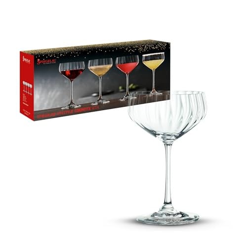 Spiegelau LifeStyle 4-delige cocktailschaalset, champagneschaal/coupette glas, kristalglas, 310 ml per stuk