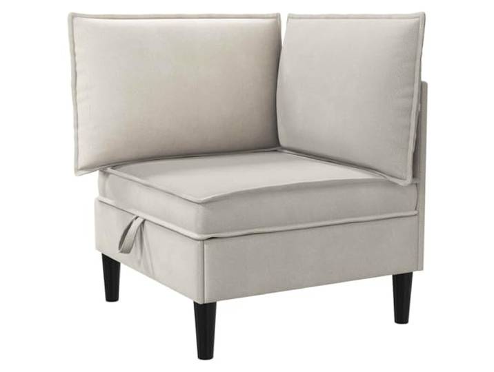Favemtsl Ecksofa mit Stauraum Samt Hafer 70x70x82 cm Einsitzer Sofa Polstersessel mit integriertem Staufach für Decken im Wohnzimmer, kompakter Velourssessel mit formstabilem Kissen.