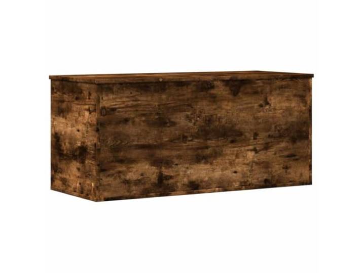 vidaXL Boîte de rangement chêne fumé 100x42x46 cm bois d'ingénierie\, boîte à couvertures\, coffre de rangement\, boîte de rangement pour vêtements