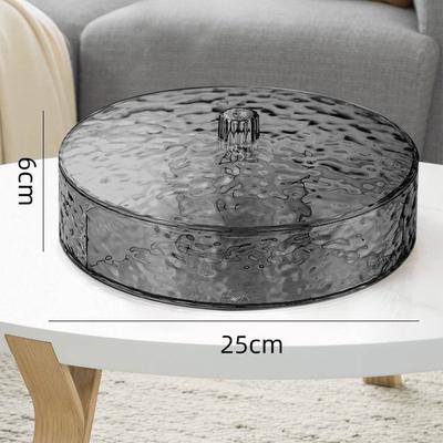 Evergreen Home Goods Thickened Multi layer Stacked Fruit Plate, Household Nut Plate, Melon Seeds Compartment, Snack Fruit Plate Storage Box black