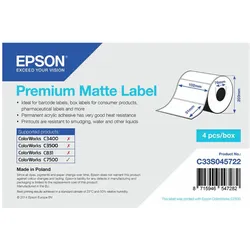 Epson, Etikettenrolle, Premium Matte Label (102 mm)