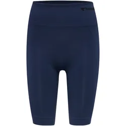 hummel, Damen, Sporthose, Tif Seamless Cyling Shorts (L), Blau, Schwarz