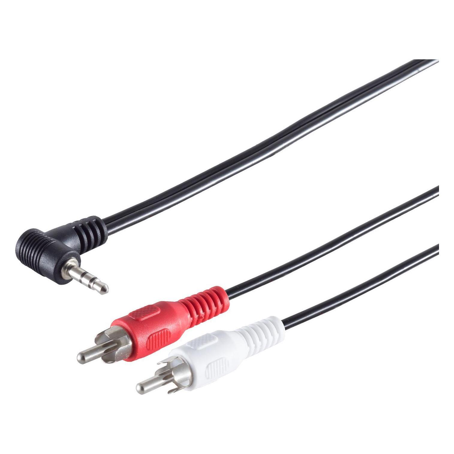 Shiverpeaks S/CONN maximum connectivity Klinke Cinch Kabel-Winkel-Klinkenstecker 3,5mm Stereo auf 2 Cinchstecker (1.50 m, Cinch Kabel) (30842)