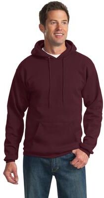 Port & Company PC90HT Tall Essential Fleece Pullover Hooded Sweatshirt in Maroon size XL/Tall   Cotton Polyester