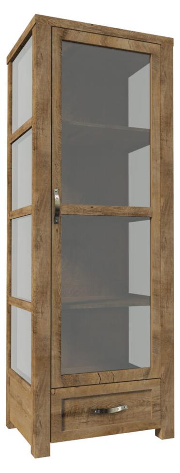 Vitrinenschrank Holzbeige Elegant Zeitloser Stauraum