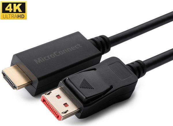 MicroConnect 4k Displayport 1.4 – Hdmi Kabel, 2m