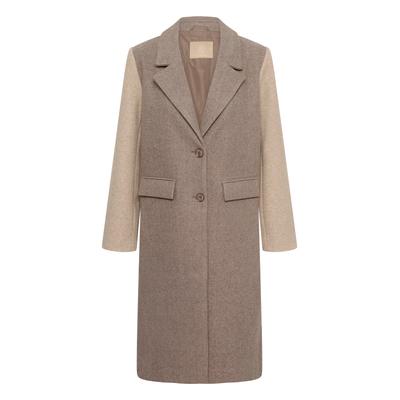 Wintermantel CULTURE "Culture DK Jacke CUrivala", Damen, Gr. 40, braun (dune mix), Mäntel Wintermantel