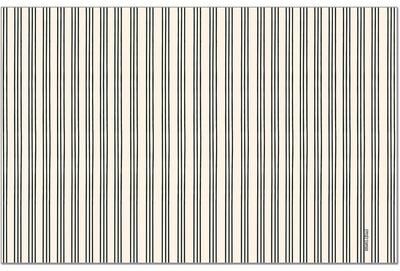 First Dawn "Ticking Stripe 24 Pack Reusable Premium Paper Placemats in Resealable Bag Manufactured in The USA 17"" x 11"""