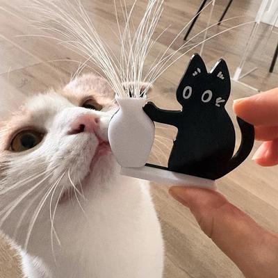 Lush Living Finds Fridge Magnet Black Cat Pushing Vase, Cat Whisker Memorial Box, Home Office Decor For Gift Fridge Magnet Black Cat Pushing Vase, Cat Whisker Memorial Box, Home Office Decor For Gift