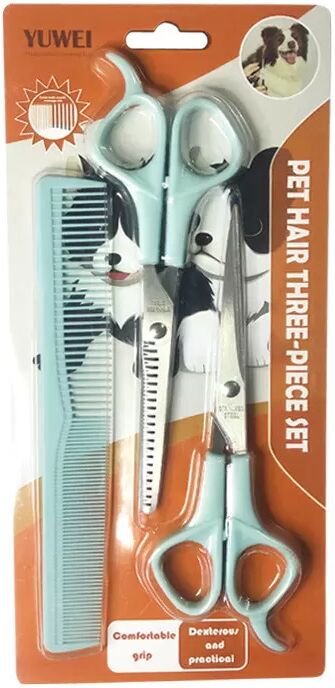 INF Kit de ciseaux de toilettage pour animaux - Parfait pour un usage domestique Bleu