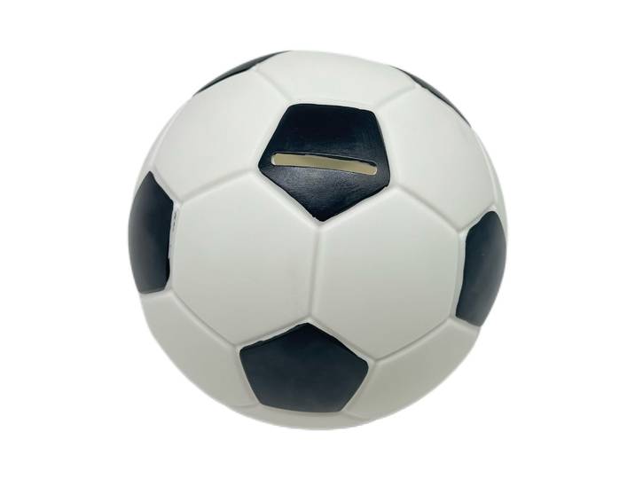 Fussball Spardose Weiss-Schwarz