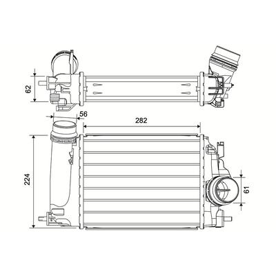 VALEO Ladeluftkühler 881591 für NISSAN RENAULT