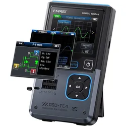FNIRSI DSO-TC4 3-in-1 Portables Oszilloskop, Bauteiltester, Signalgenerator, 2,8 Display, 10 MHz