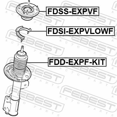 FEBEST Anschlagpuffer, Federung fddexpfkit Vorderachse für Ford