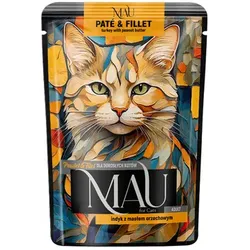 MAU Pastete und Filet – Nassfutter für Katzen mit Truthahn und Erdnussbutter 85g