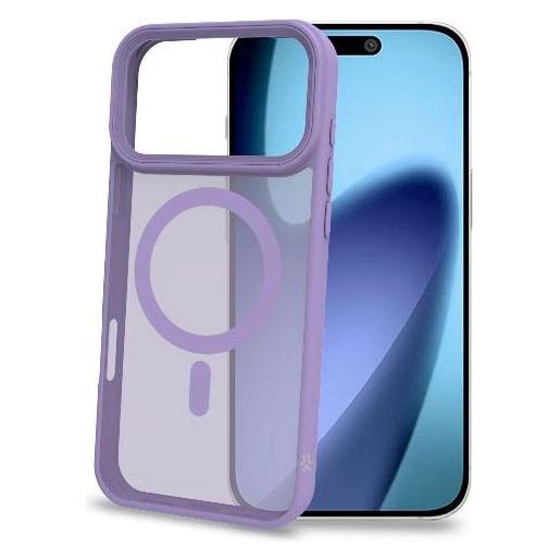 Celly Cover Magmatt, Transparent Violett, Magsafe, Für (Apple iPhone 17 Pro Max) (MAGMATT1152VL)
