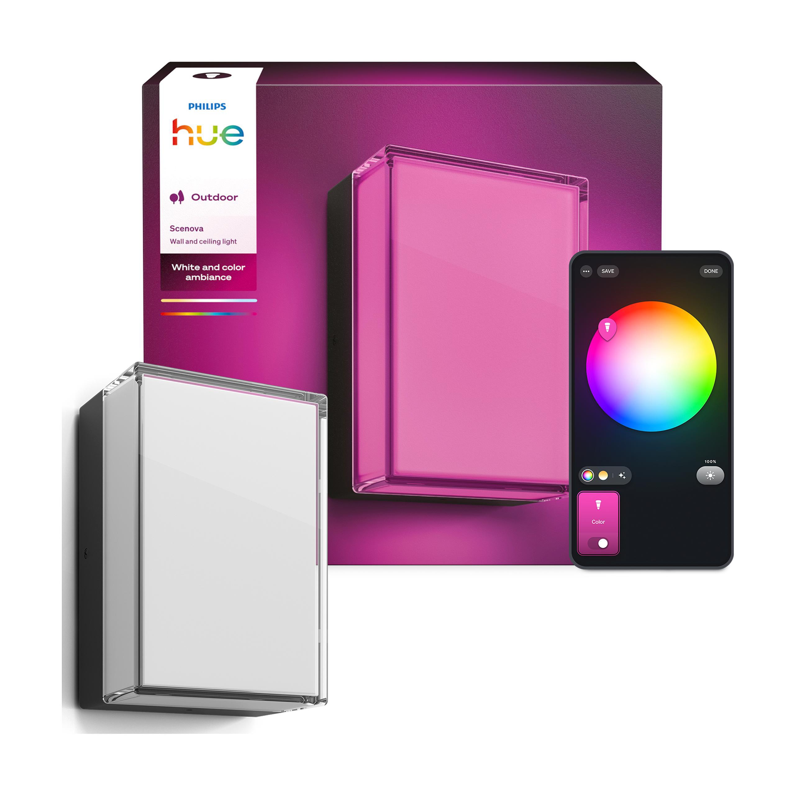 Philips Hue WACA Scenova Wandleuchte Rechteckig schwarz 8721103165442