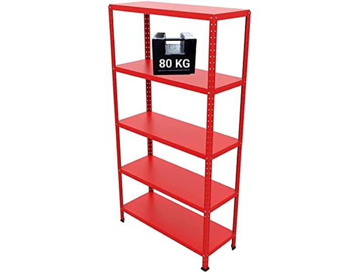 GRIMA Steckregal rot 80 kg Tragkraft pro Boden