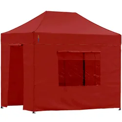 Tentastic Seitenwandset für Pavillon  2 x 3 m rot wasserfest, 4 Seiten