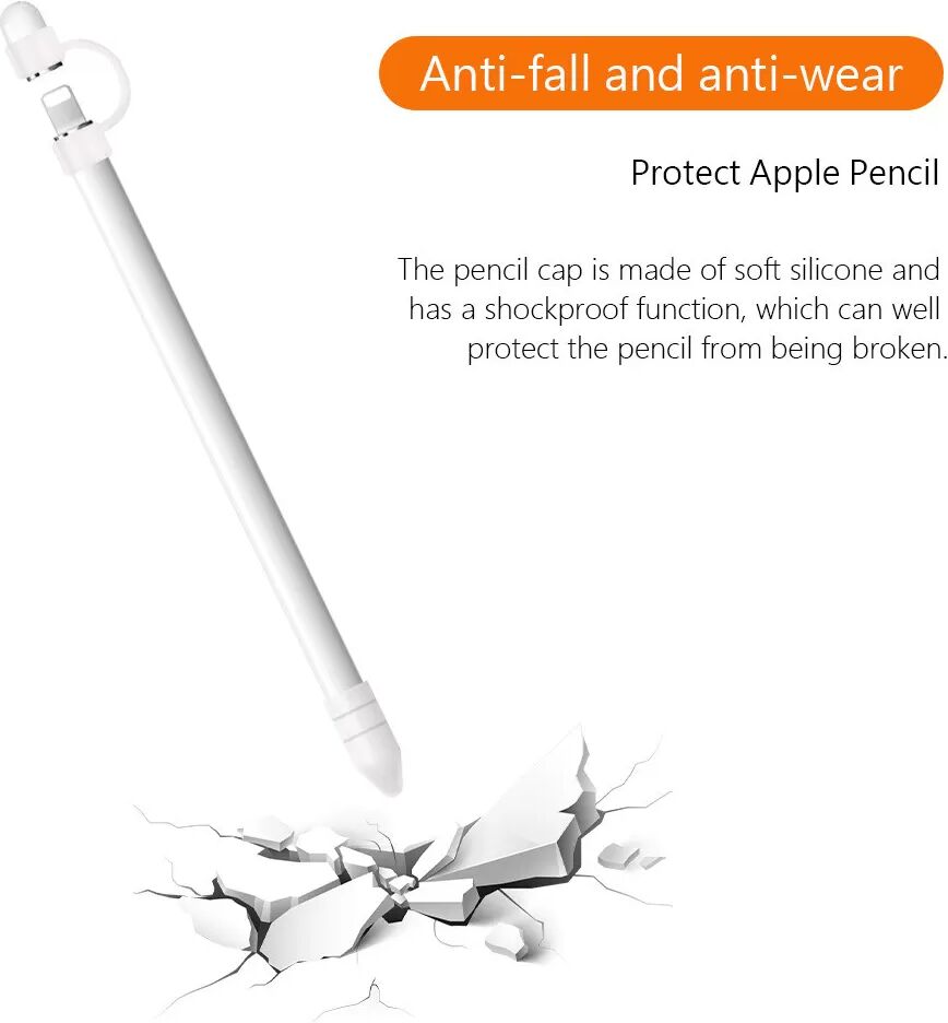 INF Ensemble de 3 Embouts de Protection en Silicone Blanc pour Apple Pencil