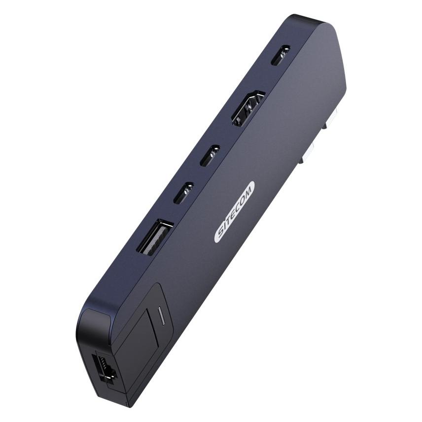 Sitecom MacBook Air Multiport Hub 6 in 2 Donkerblauw (AC-2001) (USB-C, 6 Ports) (AC-2001)