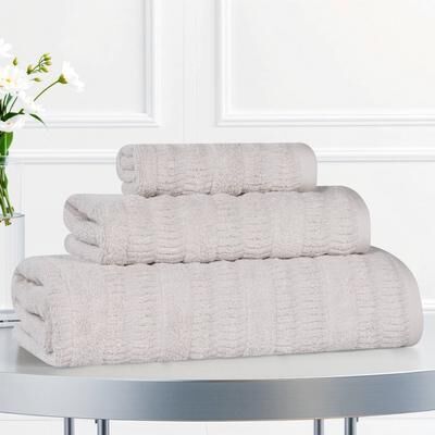 Superior Mika Smart Twist Viscose Cotton Blend 3 Piece Towel Set