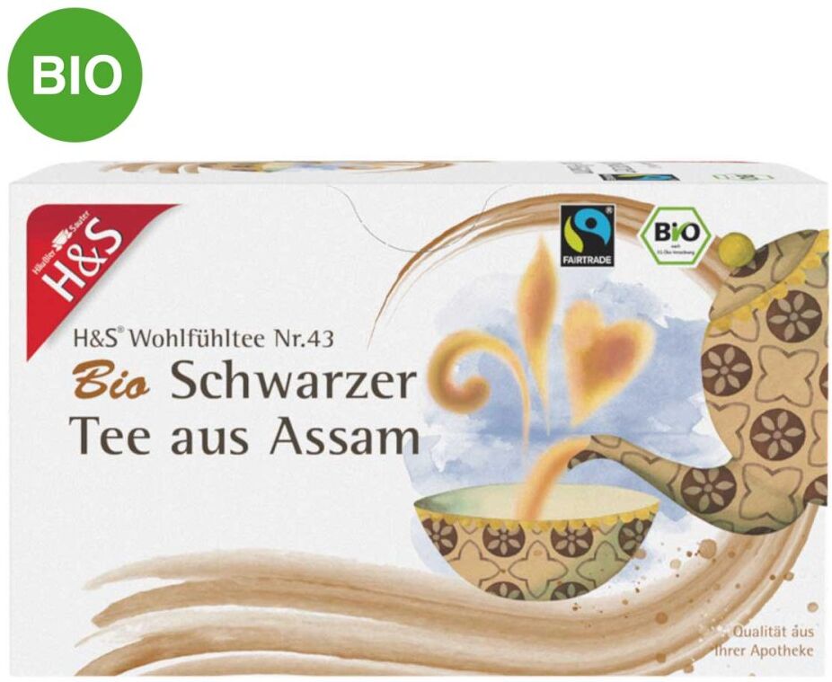 H&s Bio Schwarzer Tee Aus Assam Filterbeutel 20X1.80g